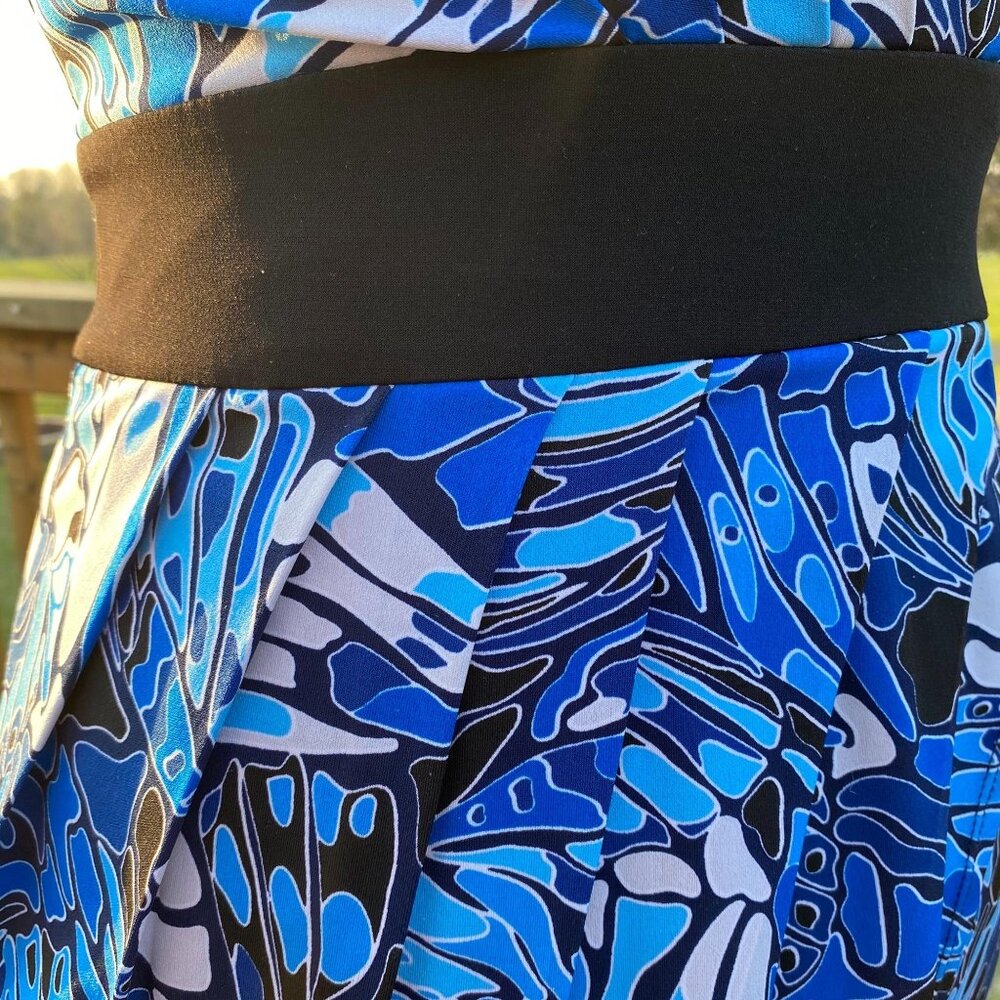 LAUNDRY By Design Abyss Dress Size 2 Faux Wrap Puff Sleeve Multicolor NWT - Picture 14 of 16